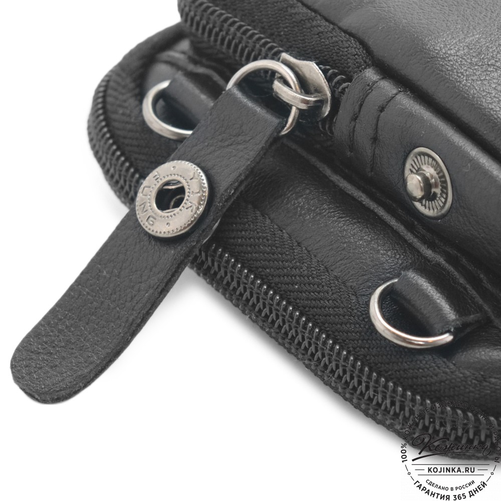 Кожаный клатч "Денвер" (черный)